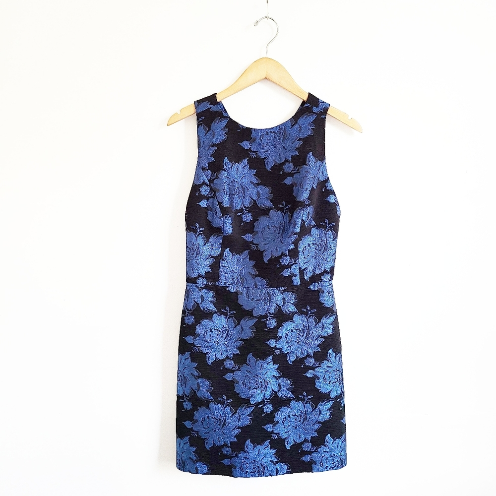 Alice + OliviaBlack/Blue Ilene Floral Dress | 8